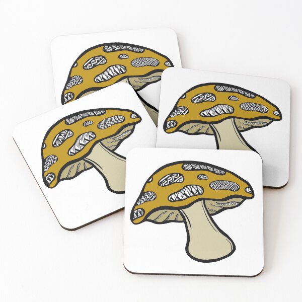 Item preview, Tribal Mustard Yellow Mushroom designed and sold by Steeb757.