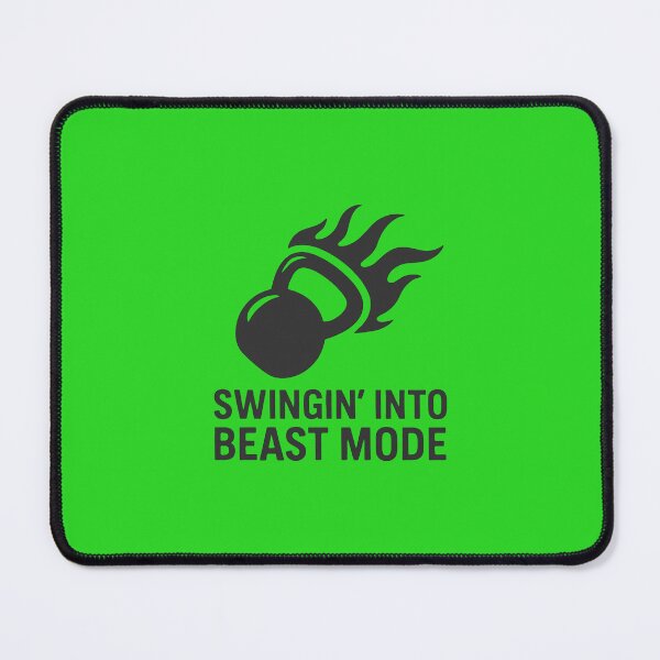 Item preview, Swingin’ Into Beast Mode – Kettlebell Workout Gym Motivation Design designed and sold by Jason123za.