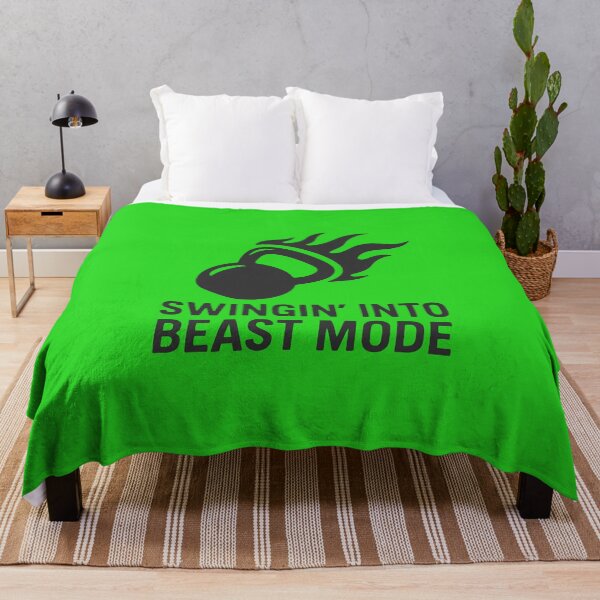Item preview, Swingin’ Into Beast Mode – Kettlebell Workout Gym Motivation Design designed and sold by Jason123za.