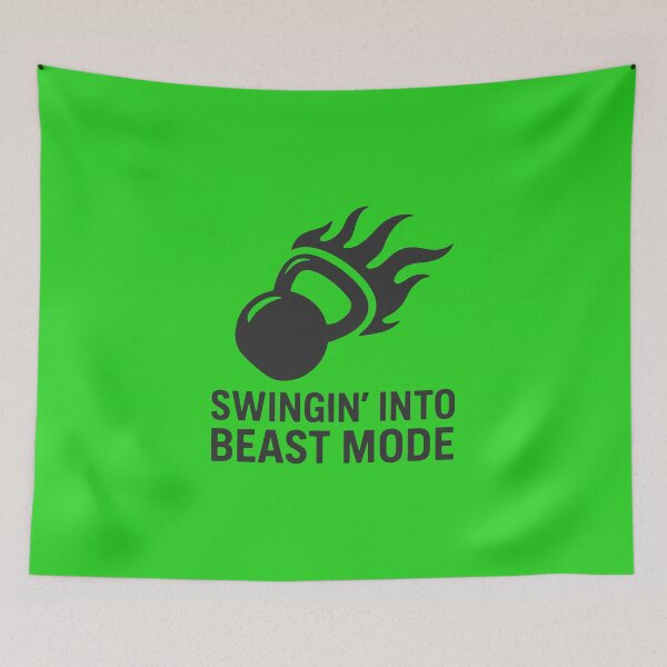 Item preview,  Swingin’ Into Beast Mode – Kettlebell Workout Gym Motivation Design designed and sold by Jason123za.