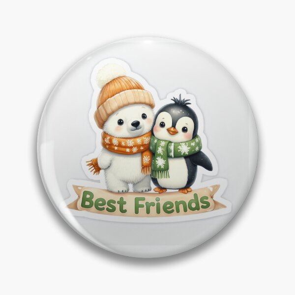 Item preview, Bear and Penguin Best Friends designed and sold by MamaHiba.