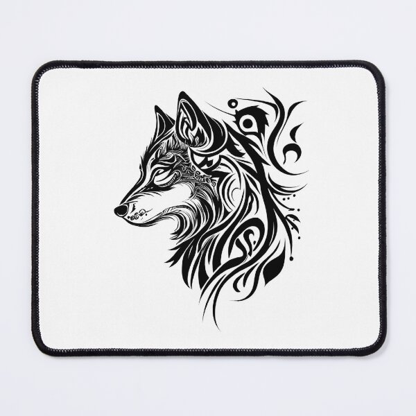 Item preview, Tribal Tattoo Wolf Spirit designed and sold by ShadowAndSlate.