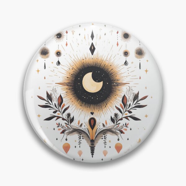 Item preview, Minimalist Boho Celestial Sun and Moon Ilustration with Celestial motif designed and sold by Kollibri.