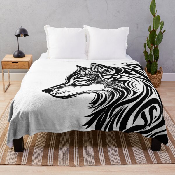 Item preview, Tribal Tattoo Wolf Spirit designed and sold by ShadowAndSlate.