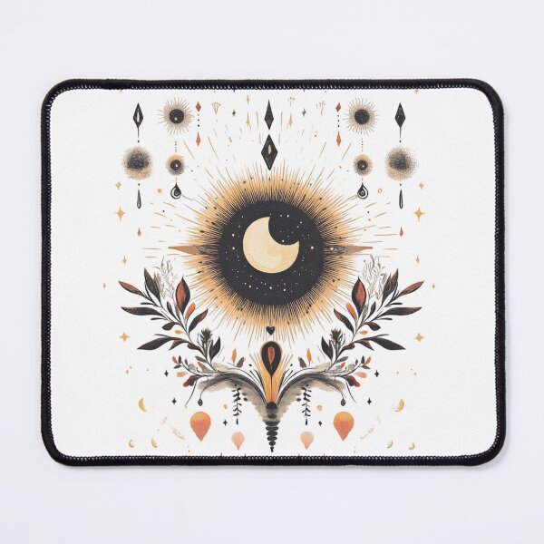 Item preview, Minimalist Boho Celestial Sun and Moon Ilustration with Celestial motif designed and sold by Kollibri.