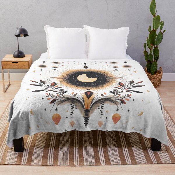 Item preview, Minimalist Boho Celestial Sun and Moon Ilustration with Celestial motif designed and sold by Kollibri.