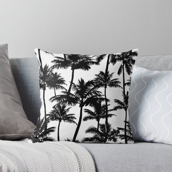 Vista previa del artículo con la obra «Palmeras negras sobre fondo blanco.», diseñado y vendido por MirabellePrint.
