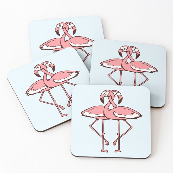 Item preview, 2 Flamingo couple in love two friends team love designed and sold by shirt-o-mat.