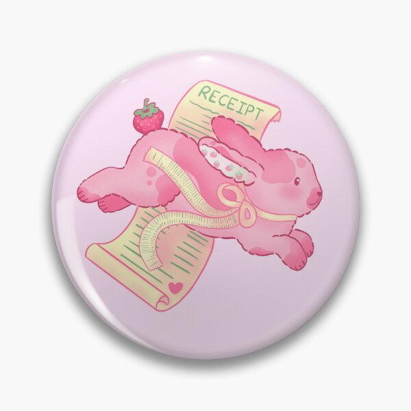 Item preview, Strawberry Bunny Receipt – Cute Kawaii Animal Design designed and sold by KandiiJar.