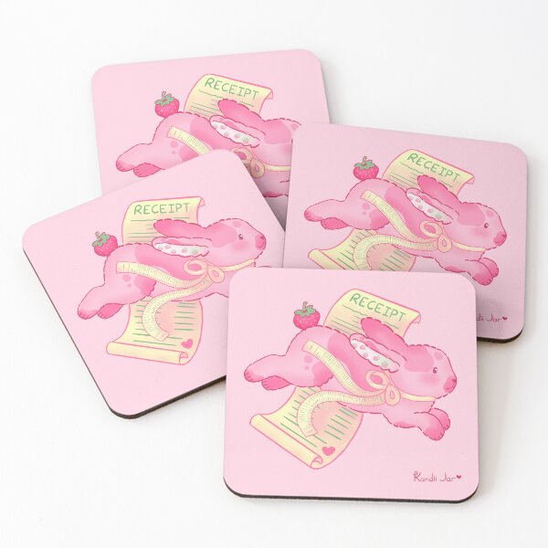 Item preview, Strawberry Bunny Receipt – Cute Kawaii Animal Design designed and sold by KandiiJar.