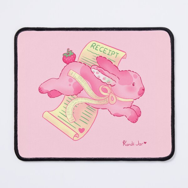Item preview, Strawberry Bunny Receipt – Cute Kawaii Animal Design designed and sold by KandiiJar.