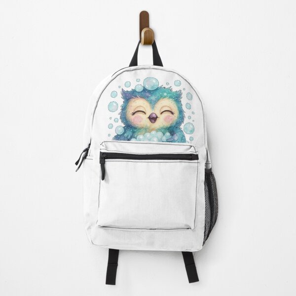 Item preview, Bath Time Owl – Cute Kawaii Bubble Bath Owl Watercolor Sticker designed and sold by JoynestStudioCo.