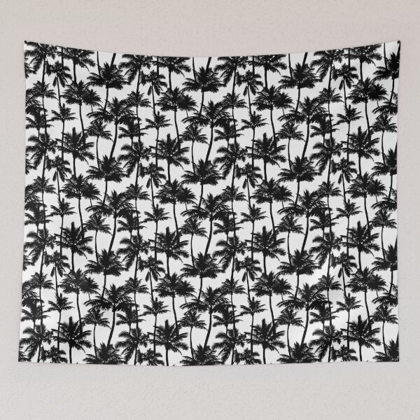Item preview, Black palm trees on white background.  designed and sold by MirabellePrint.