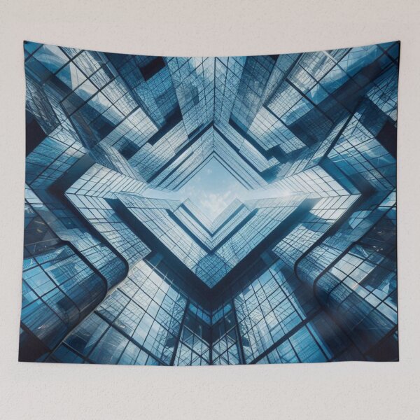 Item preview, Stunning Glass Building Reflection Photo #1 – Abstract AI Art with Light Play for Urban Style & Modern Accessories designed and sold by knalpot-design.