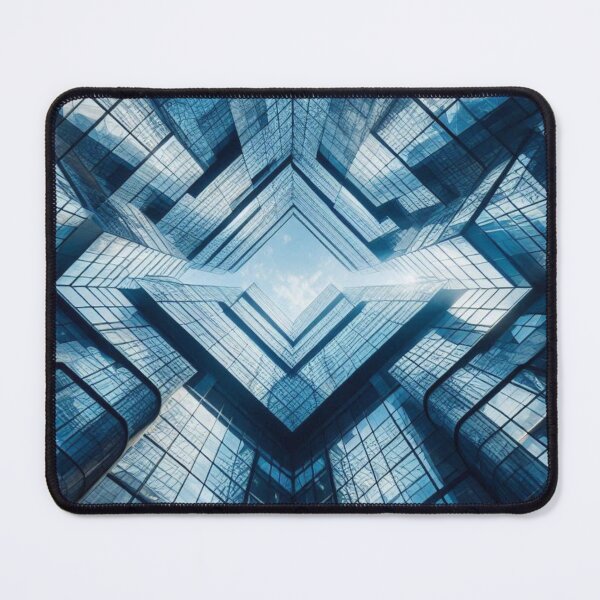 Item preview, Stunning Glass Building Reflection Photo #1 – Abstract AI Art with Light Play for Urban Style & Modern Accessories designed and sold by knalpot-design.