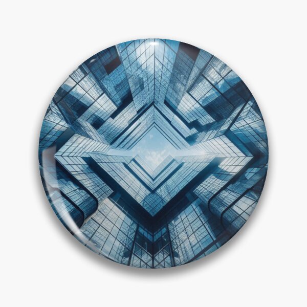 Item preview, Stunning Glass Building Reflection Photo #1 – Abstract AI Art with Light Play for Urban Style & Modern Accessories designed and sold by knalpot-design.