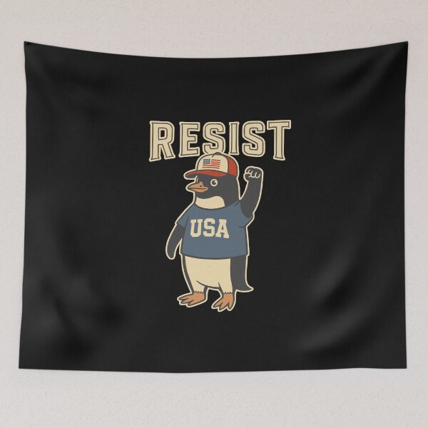 Item preview, Resist Penguin USA Flag Protest designed and sold by alenaz.