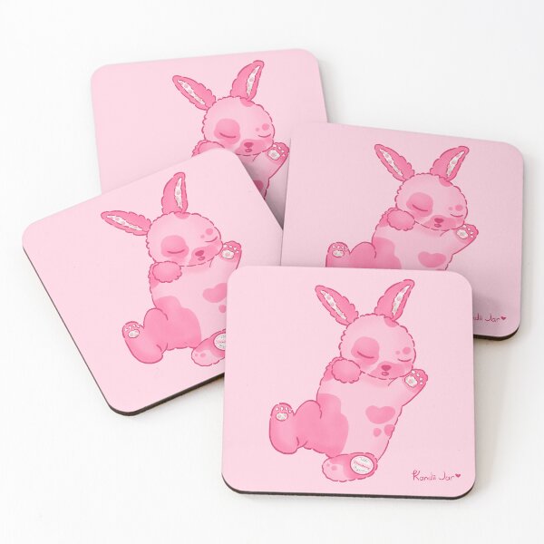 Item preview, Sleepy Strawberry Bunny – Cute Pastel Kawaii Animal Art designed and sold by KandiiJar.