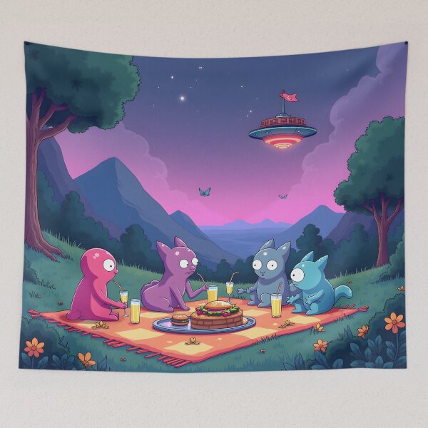 Item preview, Picnic at Landing Point 7 designed and sold by AlienInkvasion.