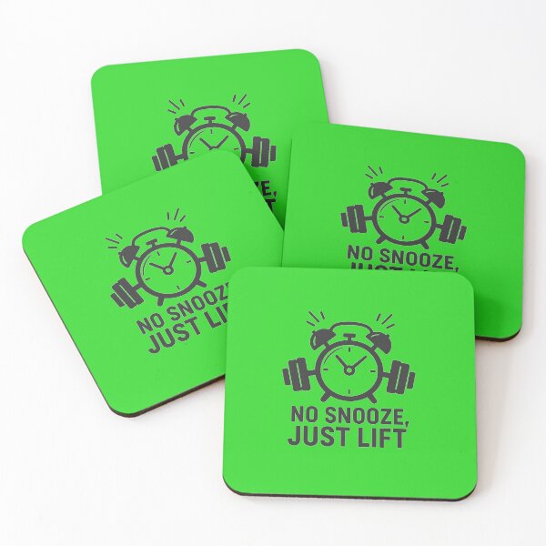 Item preview,  No Snooze Just Lift – Funny Early Gym Motivation Quote with Alarm Clock and Dumbbells designed and sold by Jason123za.