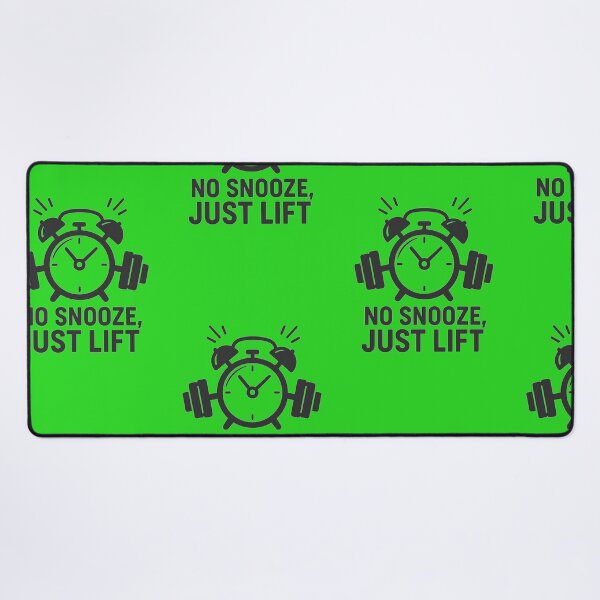 Item preview, No Snooze Just Lift – Funny Early Gym Motivation Quote with Alarm Clock and Dumbbells designed and sold by Jason123za.
