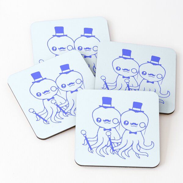 Item preview, 2 octopus sir hat monocle glasses two rich friends designed and sold by shirt-o-mat.