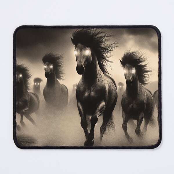 Item preview, Water Horse Charge Digital Print designed and sold by FolkloreMacabre.