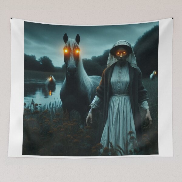 Item preview, Water Horse Contagion Digital Print  designed and sold by FolkloreMacabre.