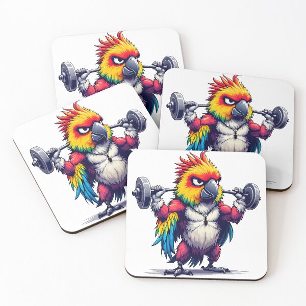 Item preview, Gym Parrot | Funny Cartoon Lifting Bird designed and sold by NovaProArt.
