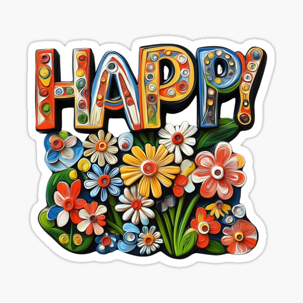Aperçu de l'œuvre Happy hippie créée et vendue par Elite Print Studio.