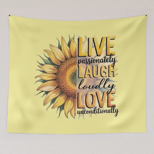 Item preview, Live Passionately, Laugh Loudly, Love Unconditionally Sunflower designed and sold by No1Equestrian.