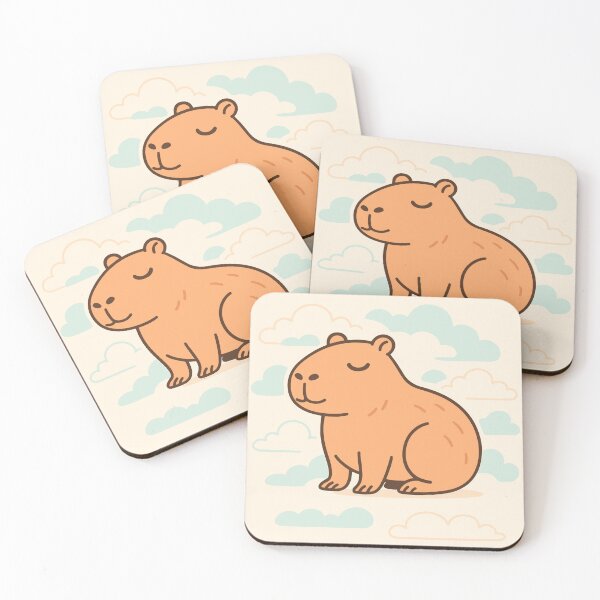 Item preview, Cartoon capybara among clouds designed and sold by EchoOfSilence.