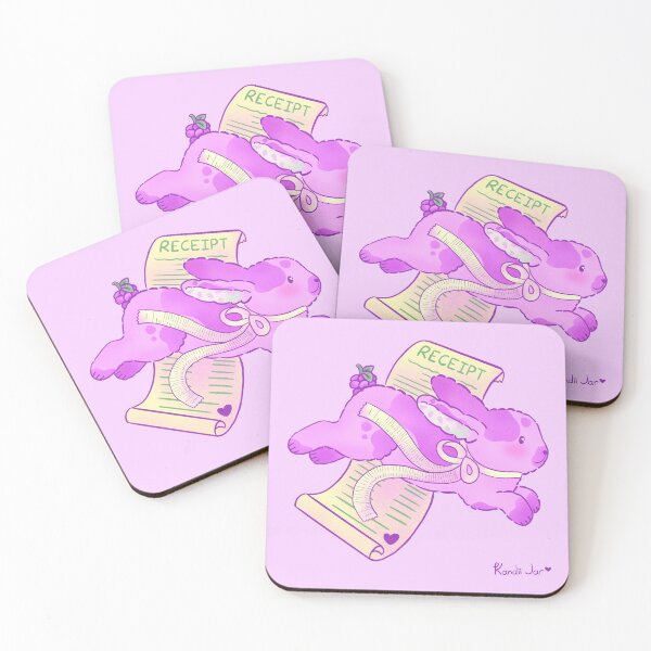 Item preview, Grape Bunny Receipt – Cute Kawaii Animal Design designed and sold by KandiiJar.