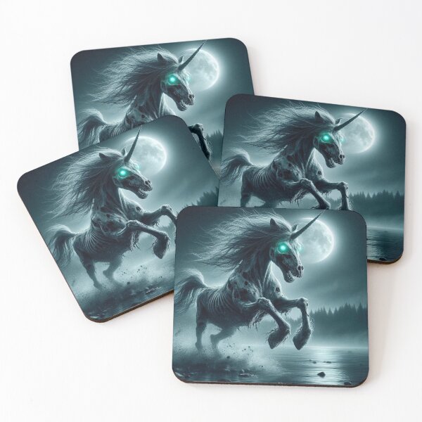 Item preview, Mythical Zombie Unicorn Digital Print 5 designed and sold by FolkloreMacabre.