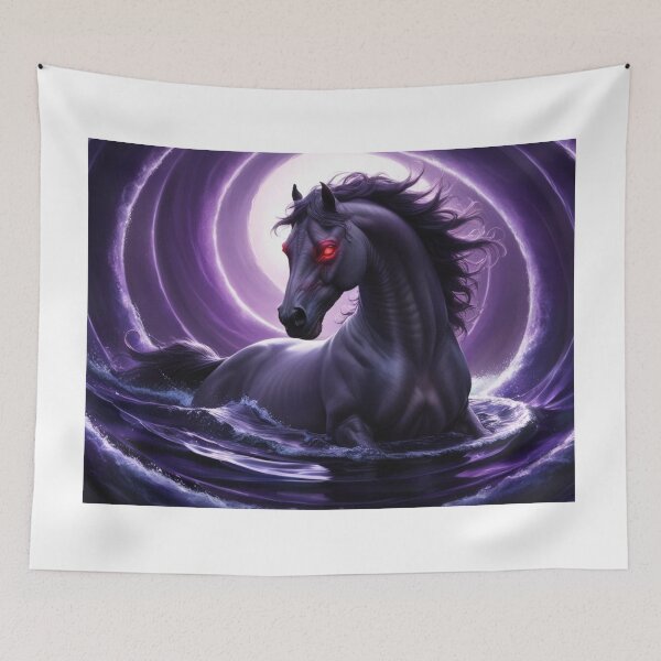 Item preview, Vortex Water Horse Print 2 designed and sold by FolkloreMacabre.