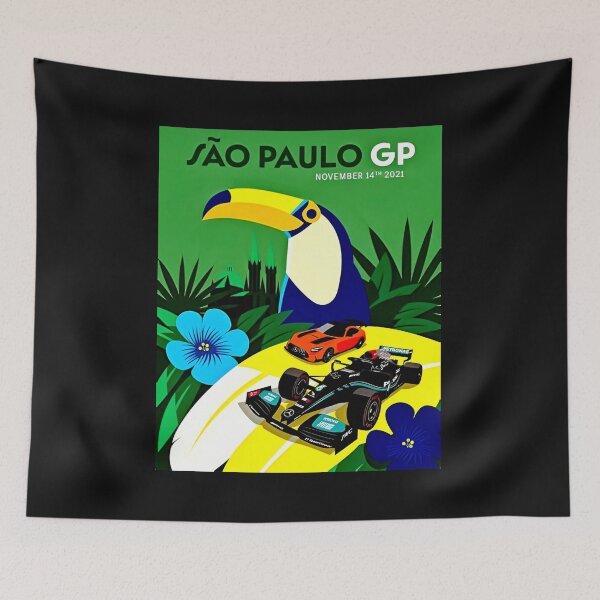 Item preview, Blast from the past F1 Sâo Paulo 2021 vintage poster  designed and sold by Helios Be. Lavsh.