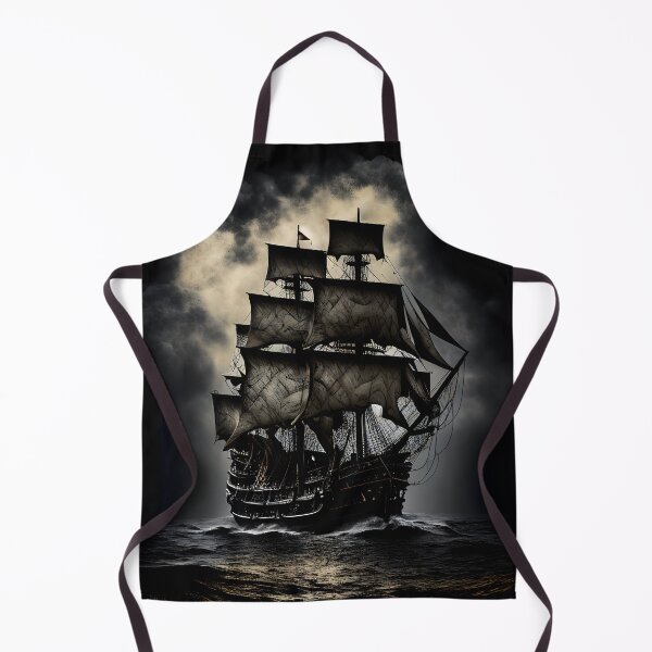 Item preview, Pirate Ship Ghostly Silhouette designed and sold by ShadowAndSlate.