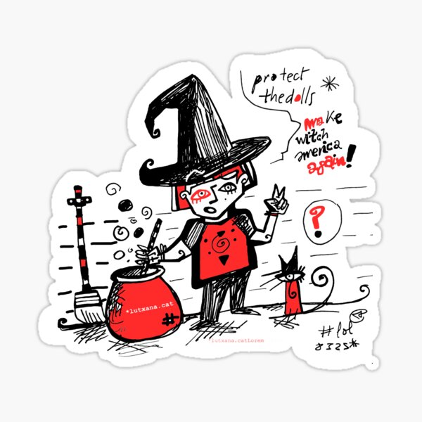 Lutxana witch art Sticker
