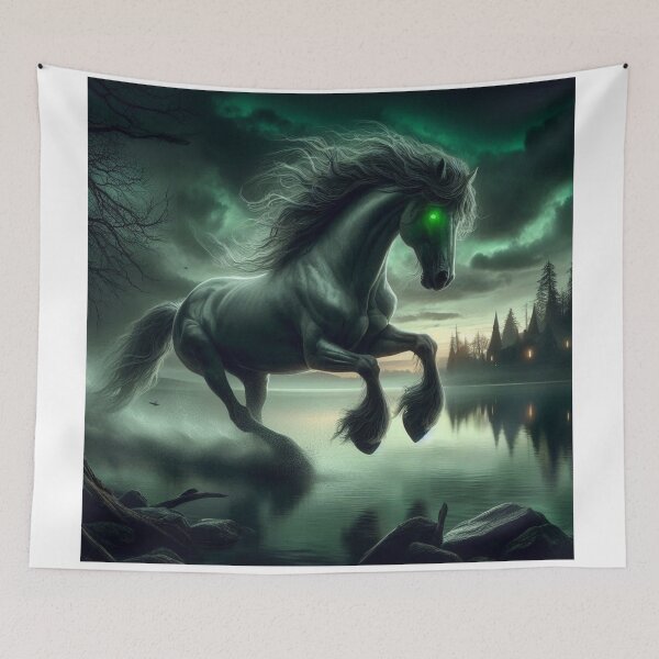 Item preview, Mythical Water Horse Print 7 designed and sold by FolkloreMacabre.