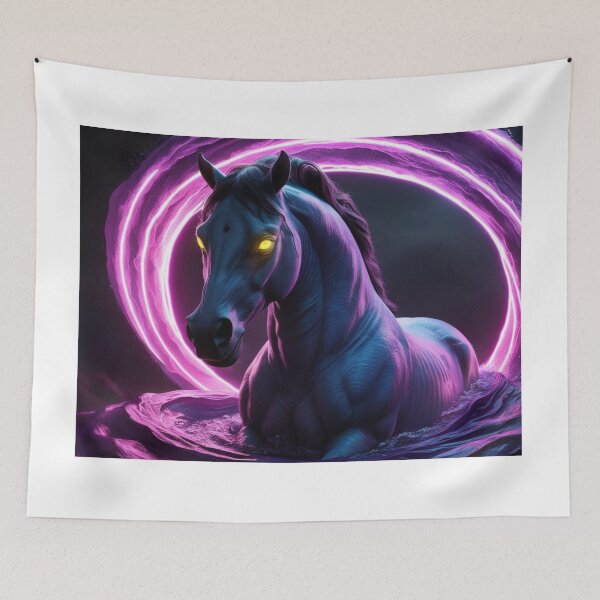 Item preview,  Water Horse Purple Vortex Digital Print designed and sold by FolkloreMacabre.