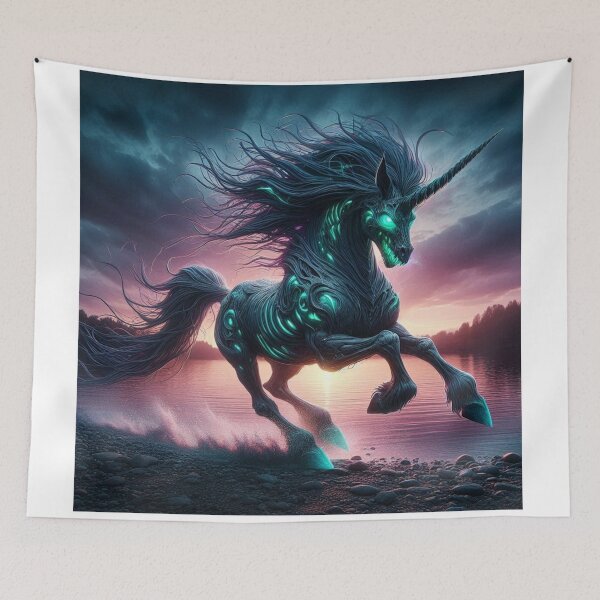 Item preview, Mythical Zombie Unicorn Digital Print 1 designed and sold by FolkloreMacabre.