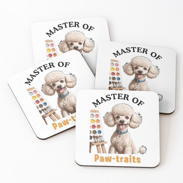 Item preview, Unique Funny Poodle Dog Owner – Painter Cartoon Gift – Whimsical Pet-Themed Artwork – Pet and Owner Humor Cartoons designed and sold by KoraTalks.