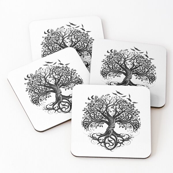 Item preview, Tribal Tattoo Tree designed and sold by ShadowAndSlate.