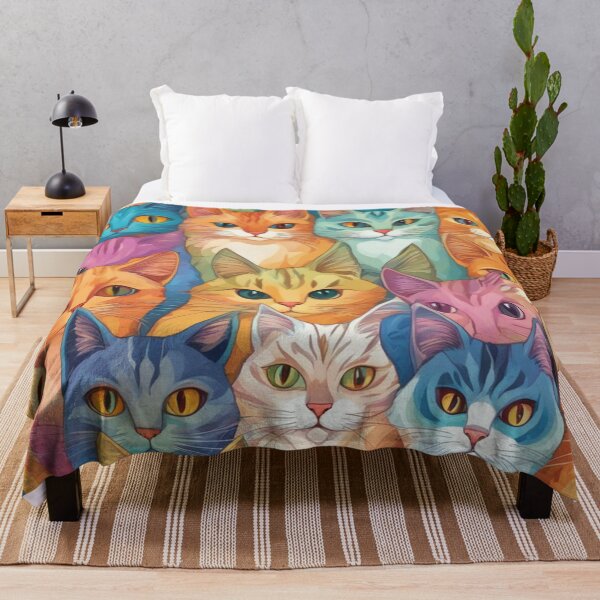 Item preview, Cute Colorful Cat Crowd designed and sold by purplesensation.
