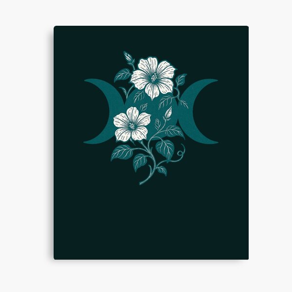 Aperçu de l'œuvre Symbole de la triple lune Fleur de lune en fleurs créée et vendue par Boog Monst .