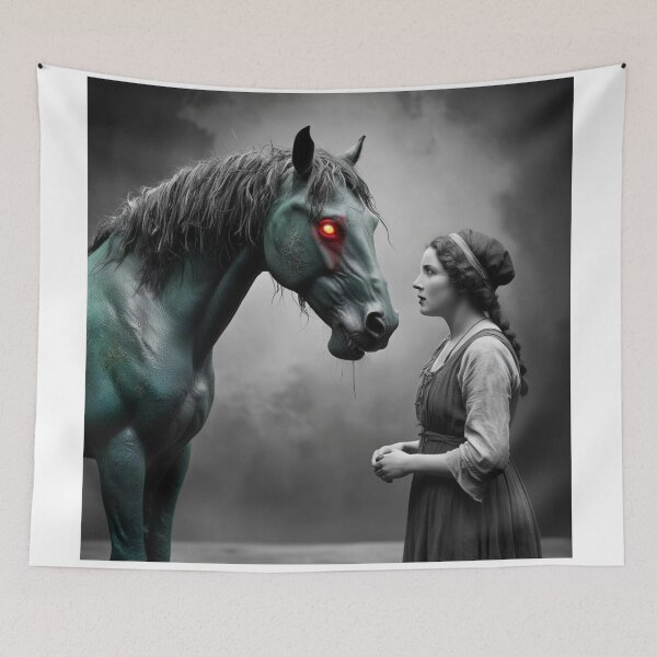 Item preview, An Encounter With a Mythical Irish Water Horse designed and sold by FolkloreMacabre.