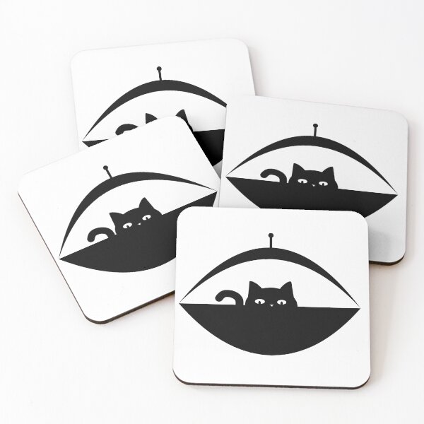 Item preview, Flying Saucer Cat - Funny Black Cat in UFO designed and sold by MellowCat.