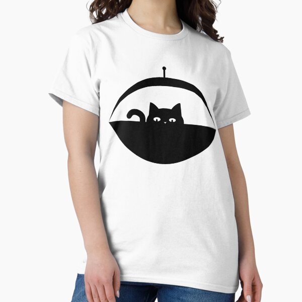 Item preview, Flying Saucer Cat - Funny Black Cat in UFO designed and sold by MellowCat.