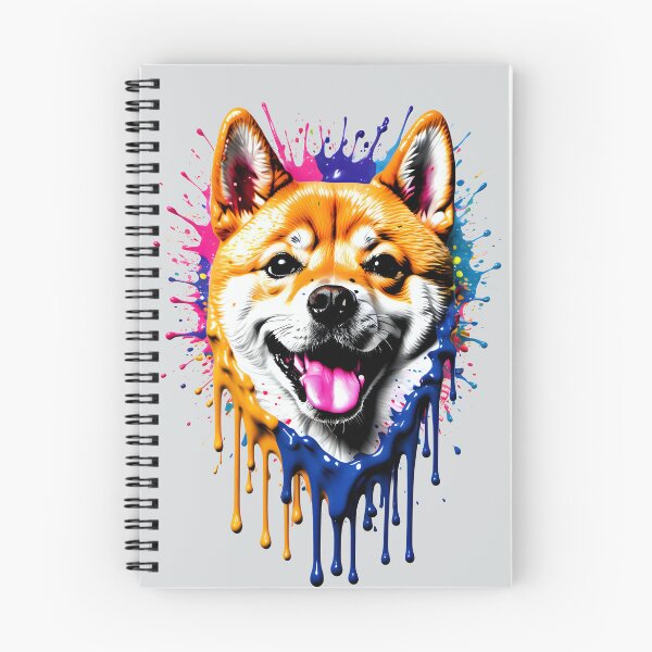 Artikelvorschau, Bunte Splash Shiba Inu digitale Kunst Haustier Portrait entworfen und verkauft von AI-Syn-Pro.