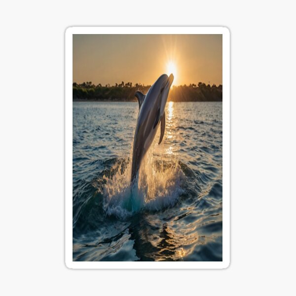 Item preview, Sunset and Dolphin: A Natural Spectacle designed and sold by javierana71.
